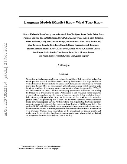 Language models (mostly) know what they know