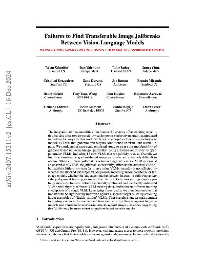 Failures to find transferable image jailbreaks between vision-language models